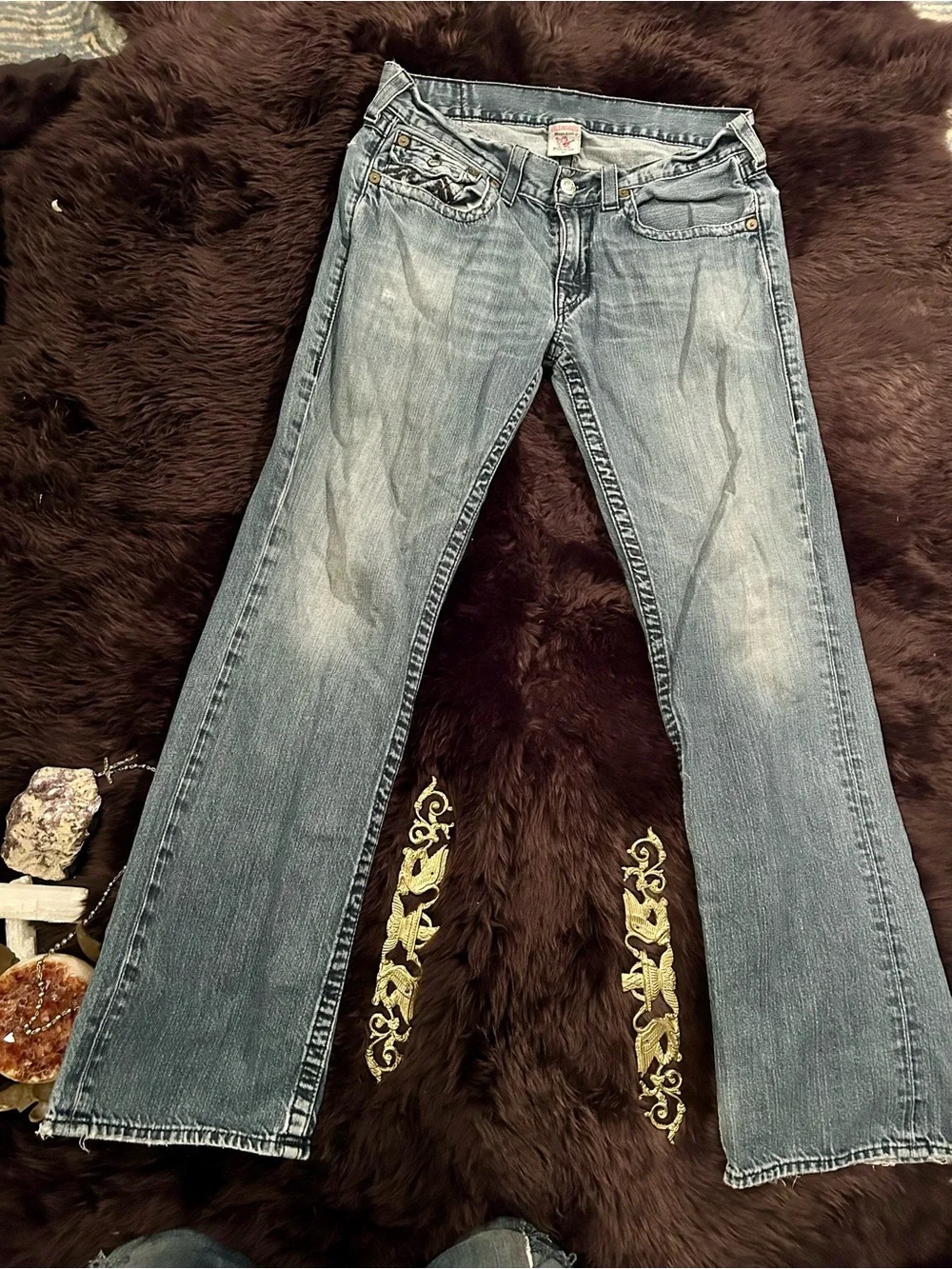 VINTAGE TRUE RELIGION SUPER T STRAIGHT LEG JEANS